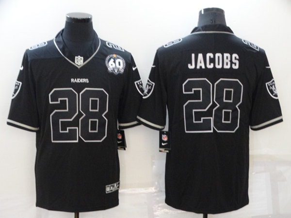 Men's Las Vegas Raiders #28 Josh Jacobs Black Shadow Vapor Limited Stitched Jersey